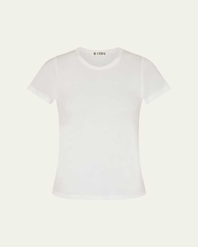 Fitted Crewneck Short-Sleeve T-Shirt